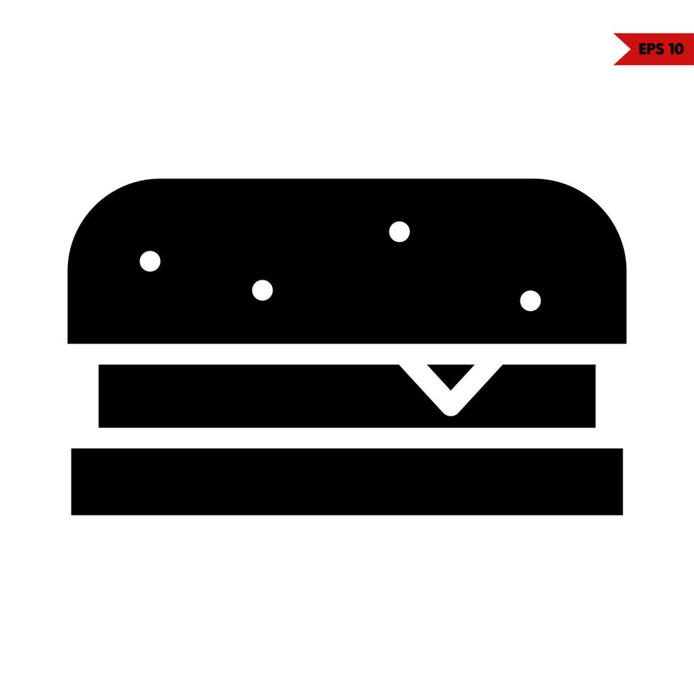 burger glyph icon vector