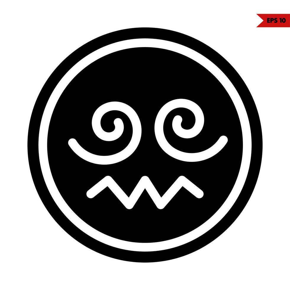 emoticon glyph icon vector