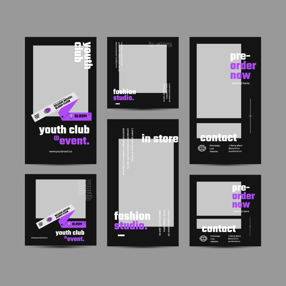 Editable Stylish Template Social Media Banners for Digital Marketing vector