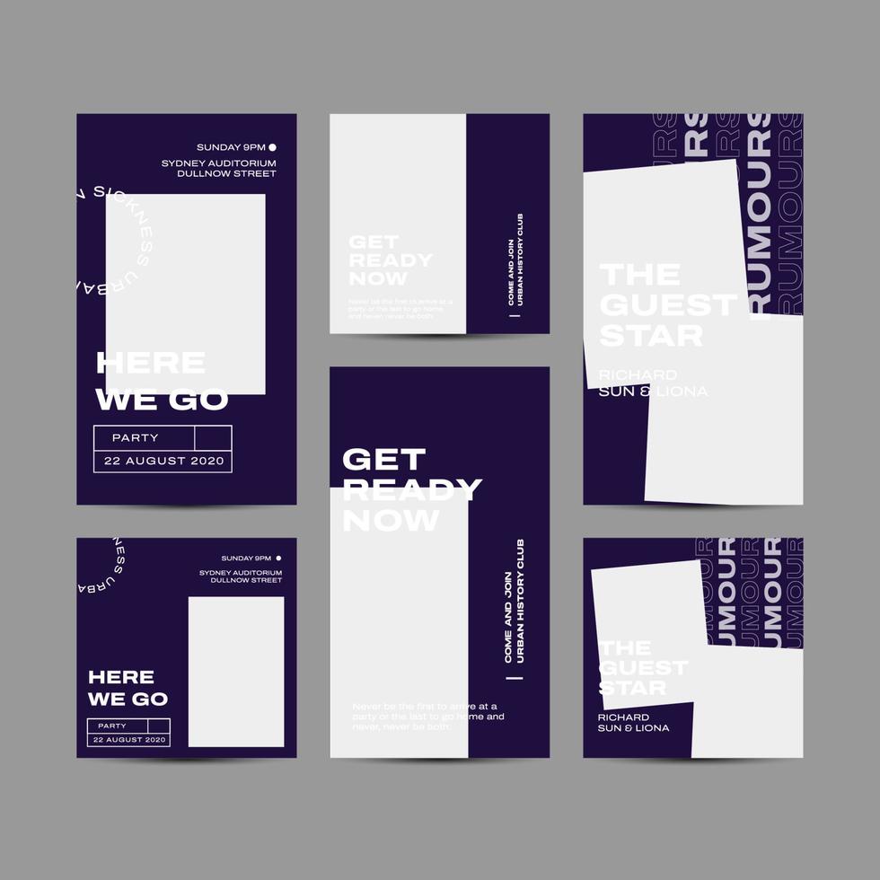 Modern and Simple yet Editable Post Template Social Media Banners for Digital Marketing vector