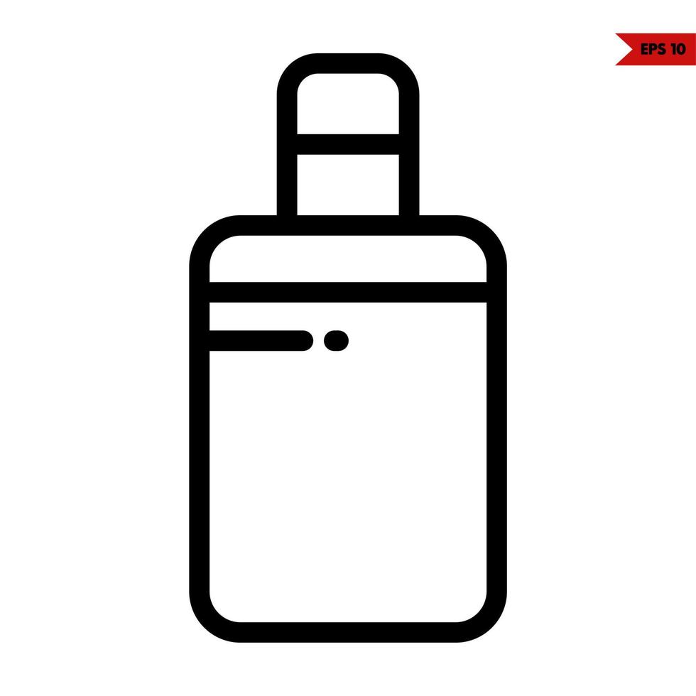 bottle line icon vector