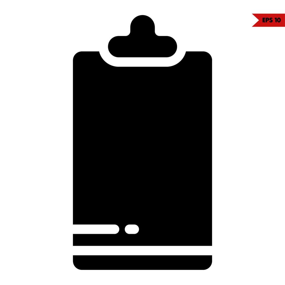 clipboard glyph icon vector