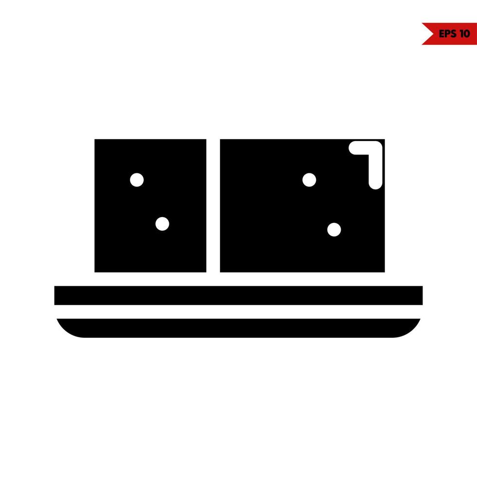 cake in plate glyph icon vector