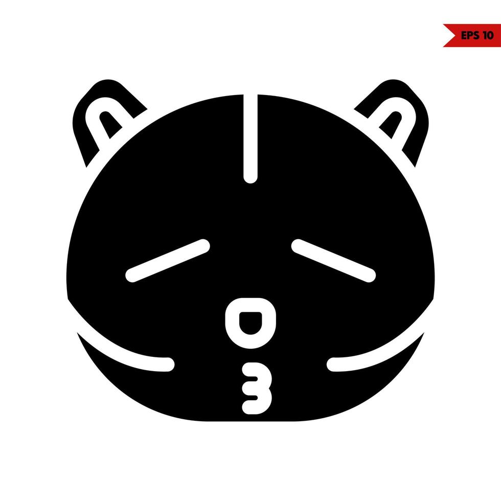 cat glyph icon vector