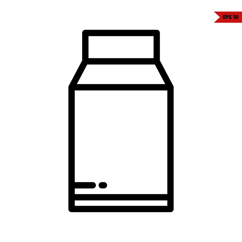 bottle milk line icon vector