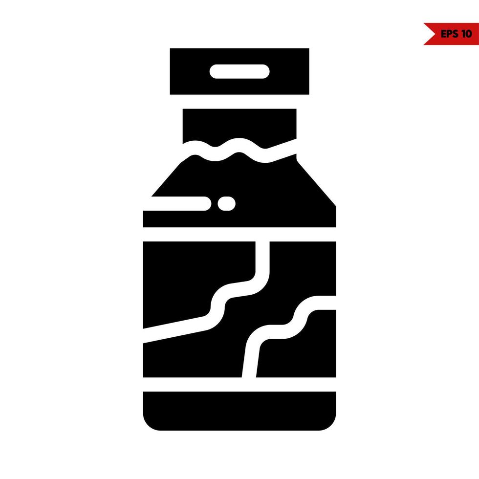 bottle glyph icon vector