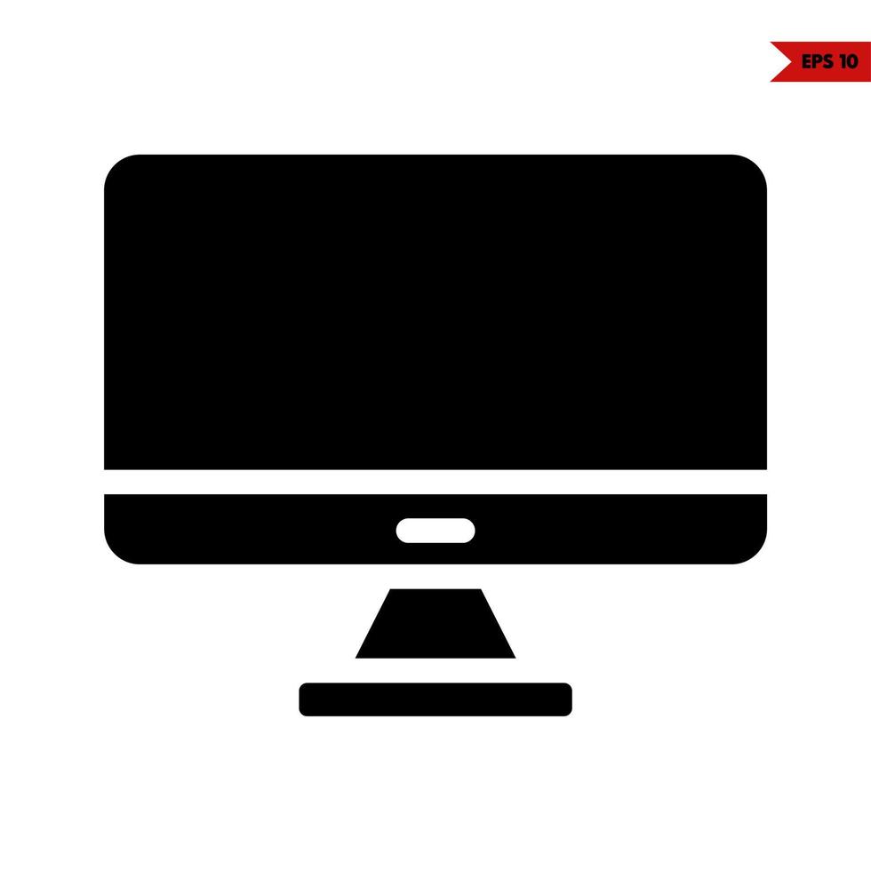 computer glyph icon vector