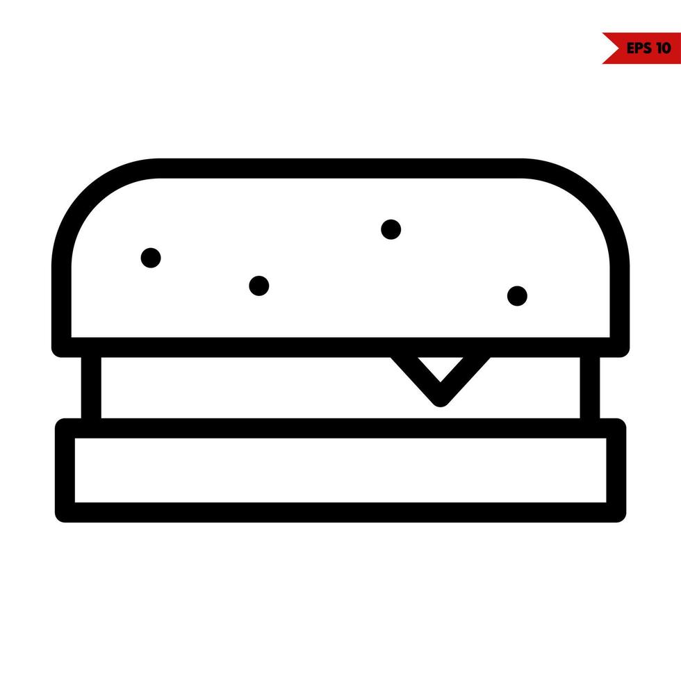 burger food line icon vector