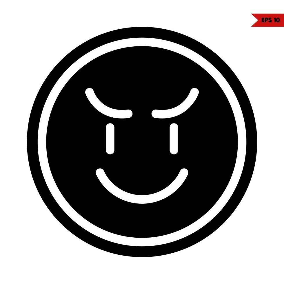 emoticon glyph icon vector