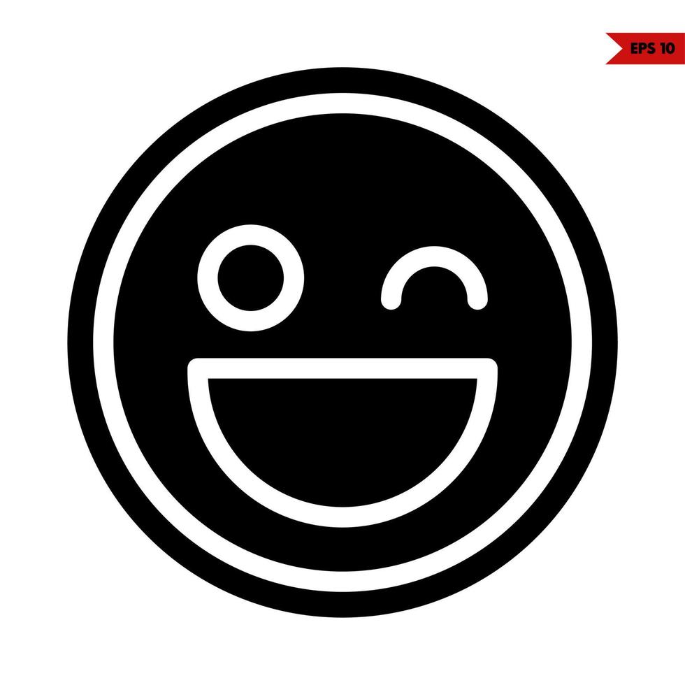 emoticon glyph icon vector