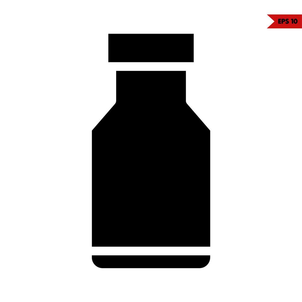 bottle glyph icon vector