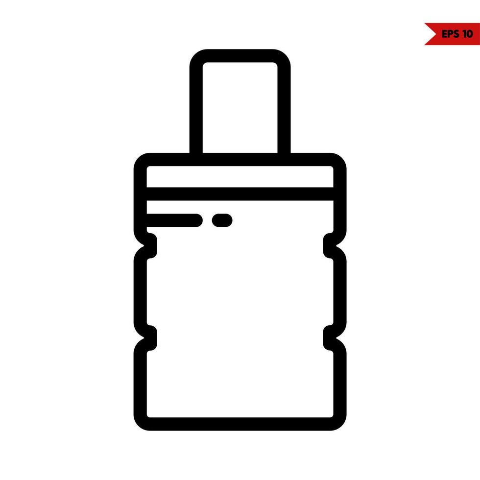 bottle line icon vector