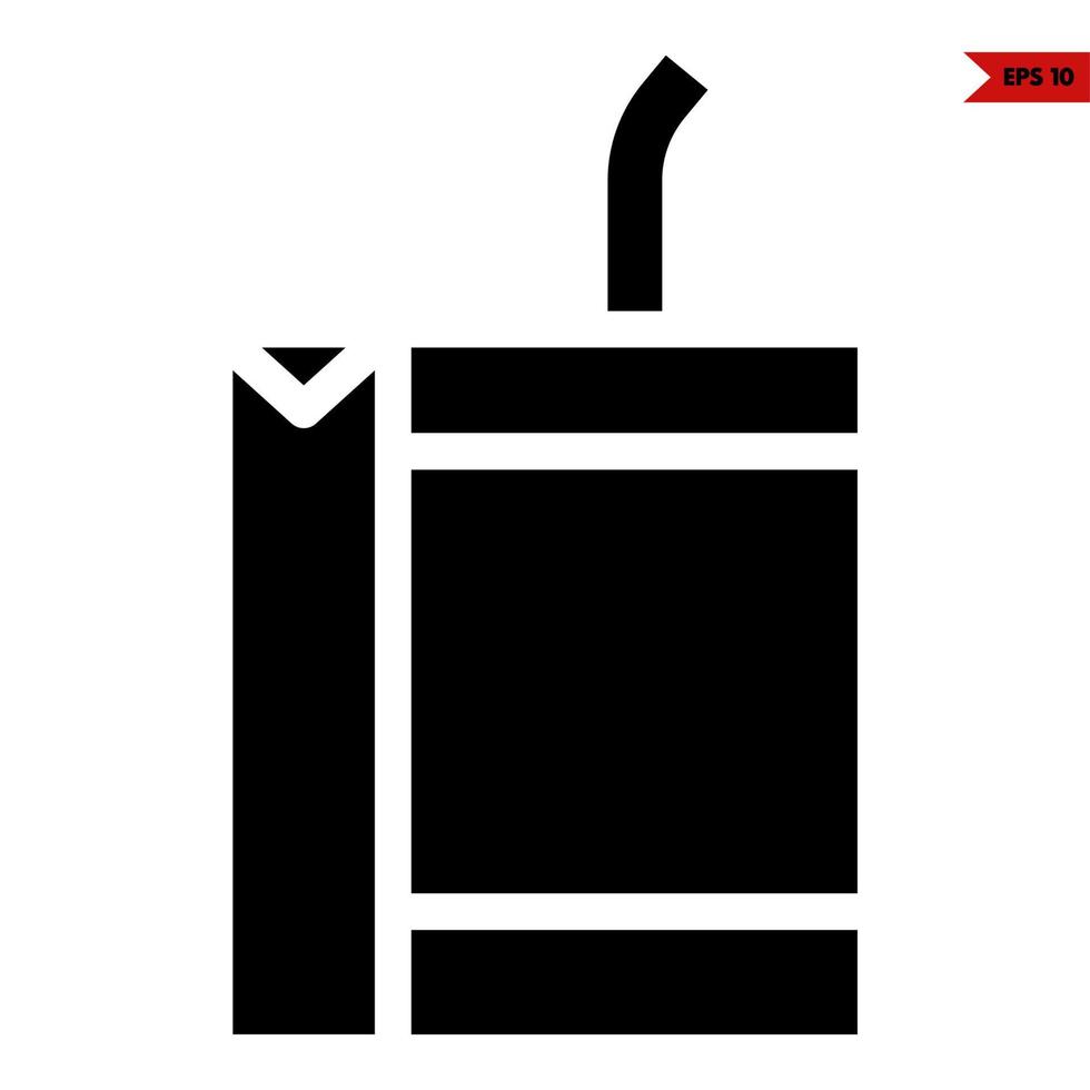 box drink glyph icon vector