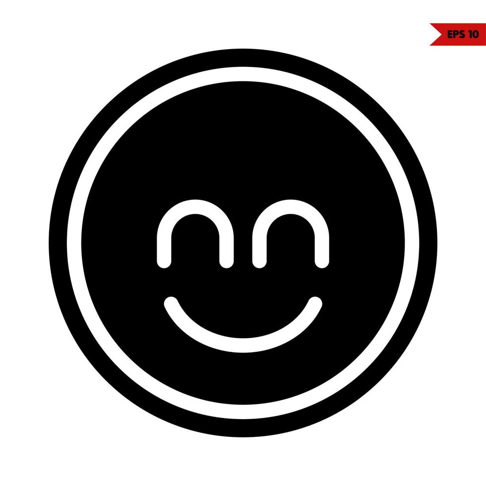 emoticon glyph icon vector