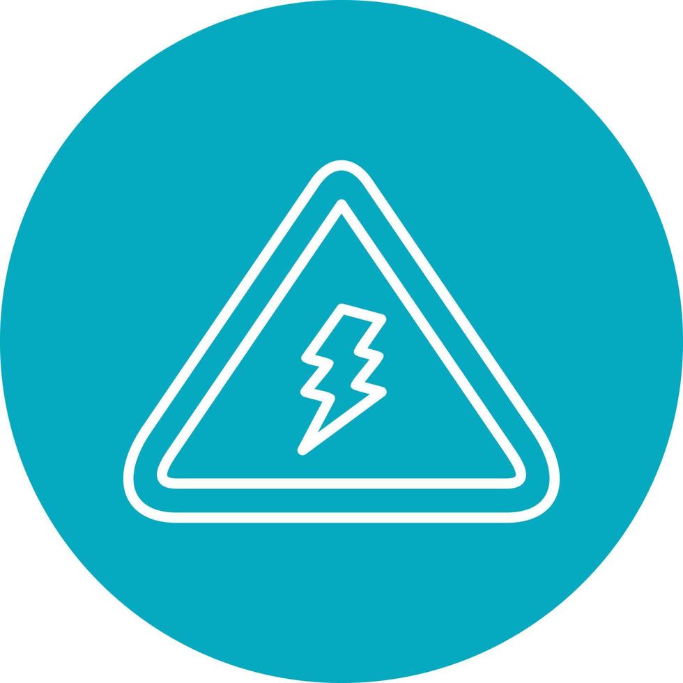 Electrical Danger Sign Vector Icon