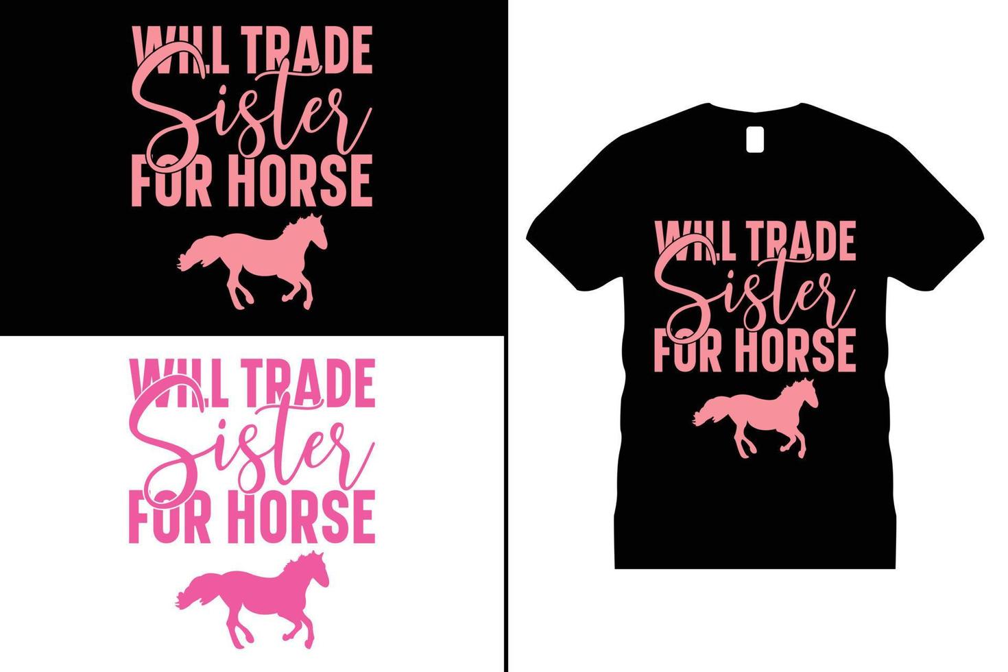 Horse Tshirt design, Funny Horse Lover vector. Use for T-Shirt, mugs, stickers, Cards, etc. vector