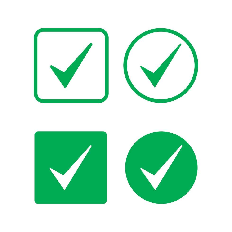 Check Mark Icon Different Style Check Mark  Circle Check Mark vector