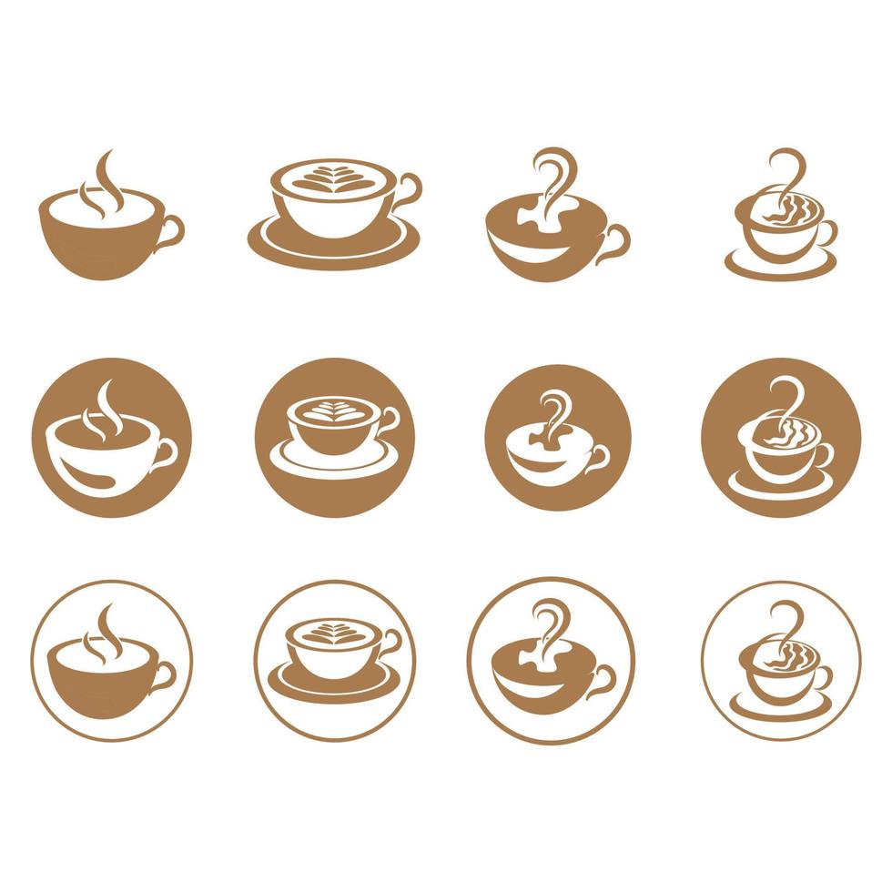 Coffee cup Logo Template vector icon illustration  design