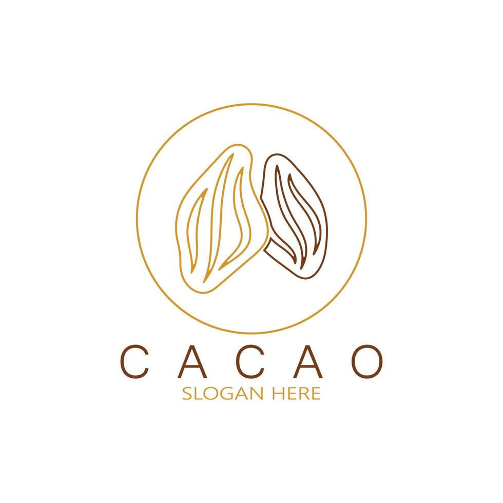 cacao logotipo,cacao frijol, cacao árbol,cacao ramas y hojas,chocolate mezcla en blanco fondo, vintage, moderno, simple, minimalista icono ilustración modelo diseño vector