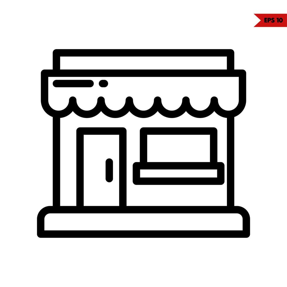 store line icon vector
