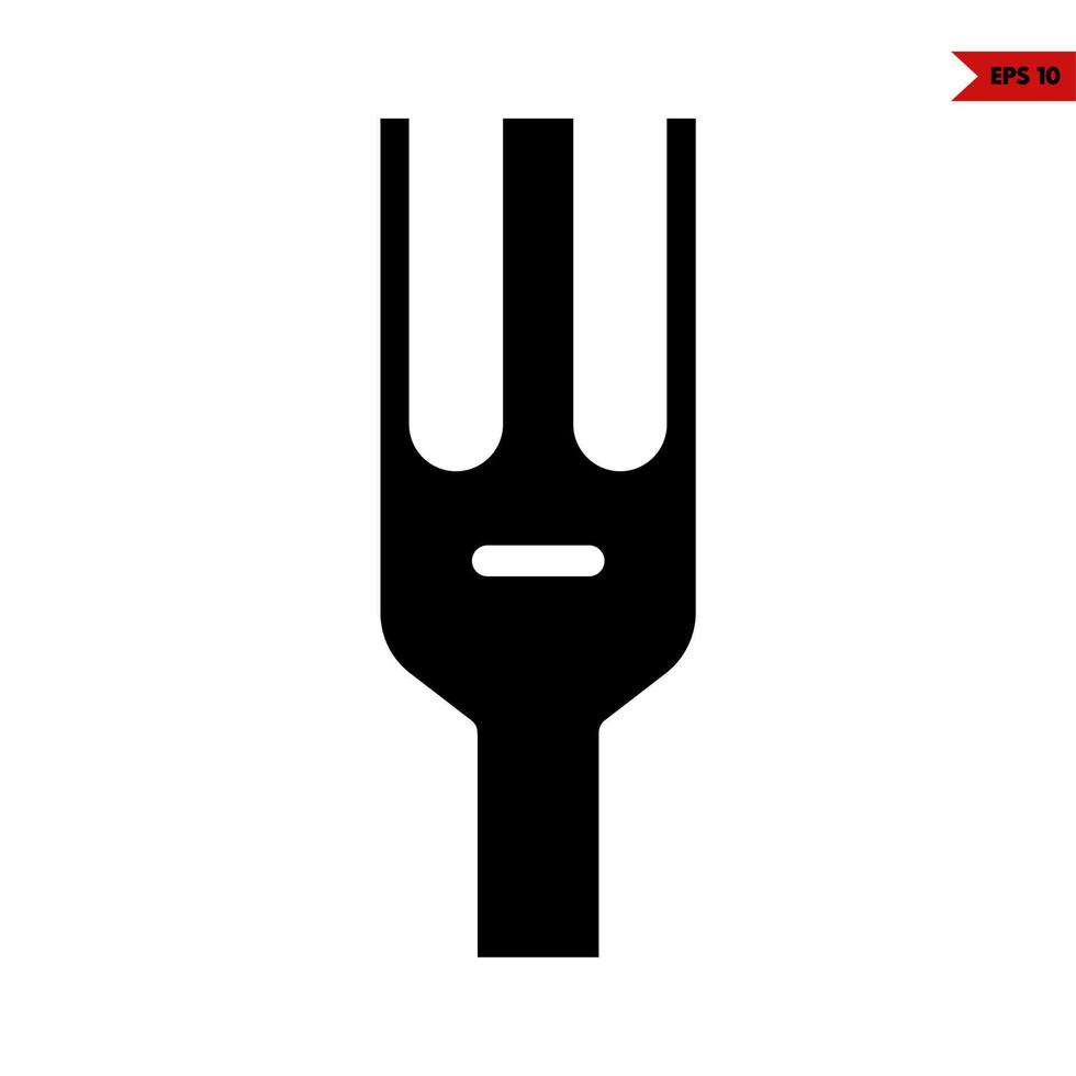 fork glyph icon vector