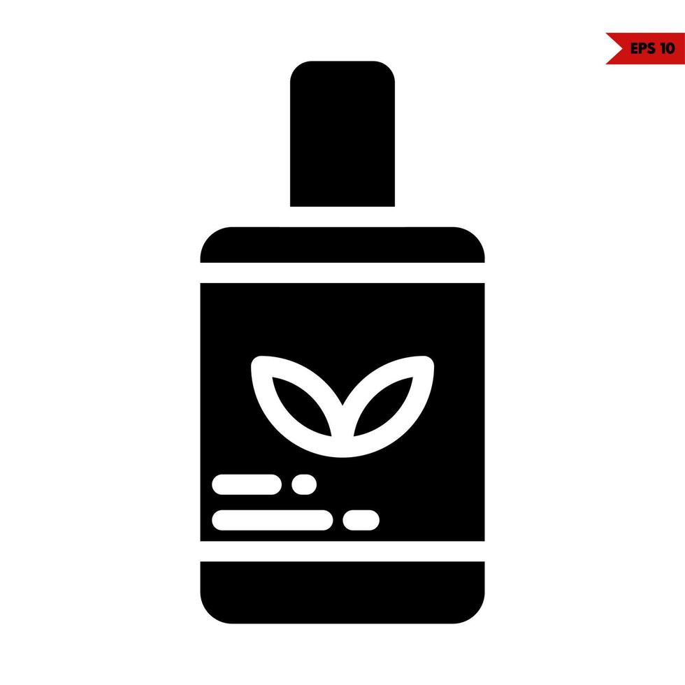 leaf in bottle glyph icon vector