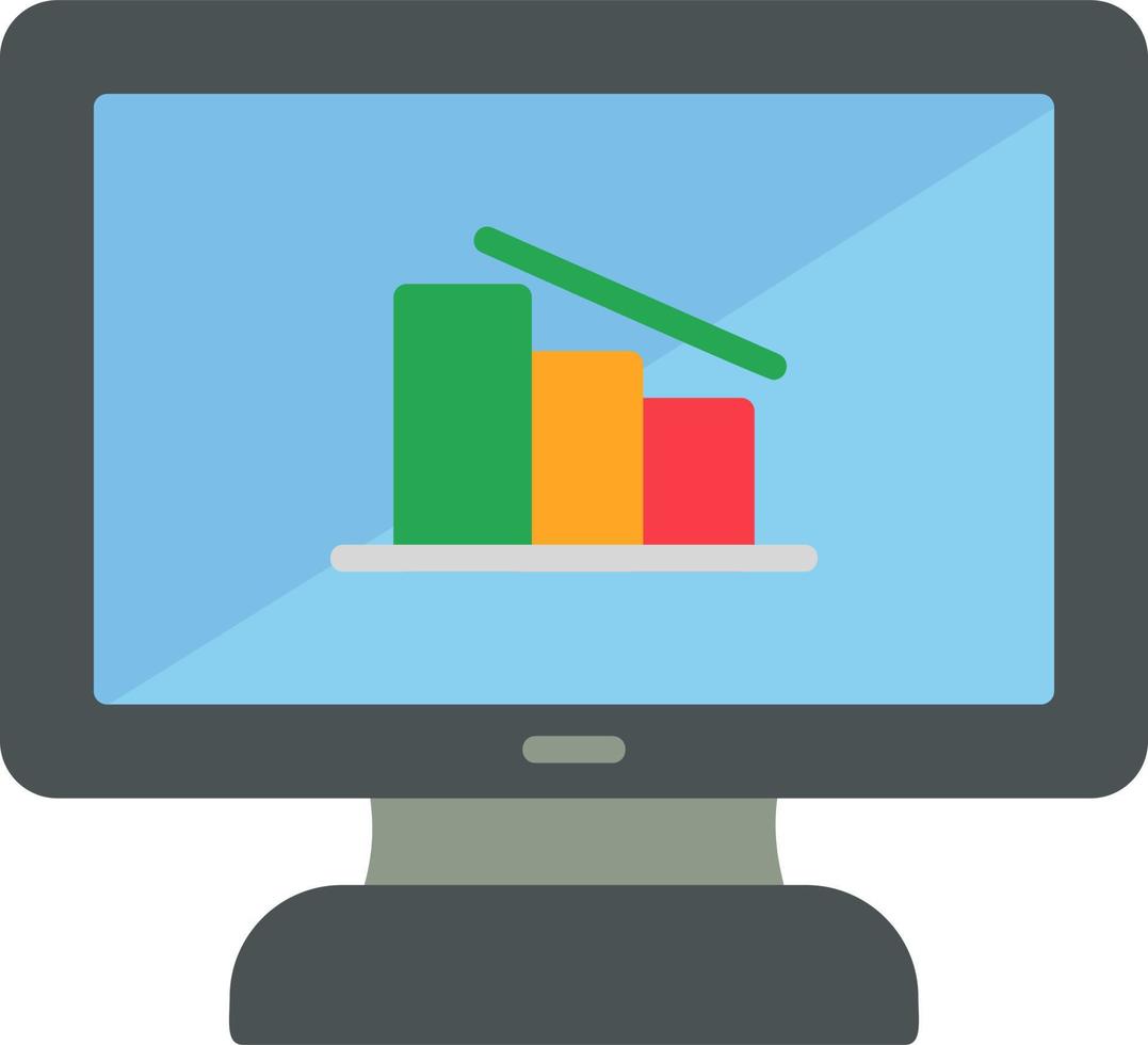 Online Data Analytics Vector Icon