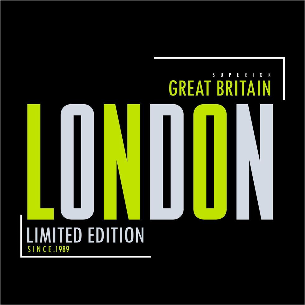 London typography design t-shirt print vector illustration