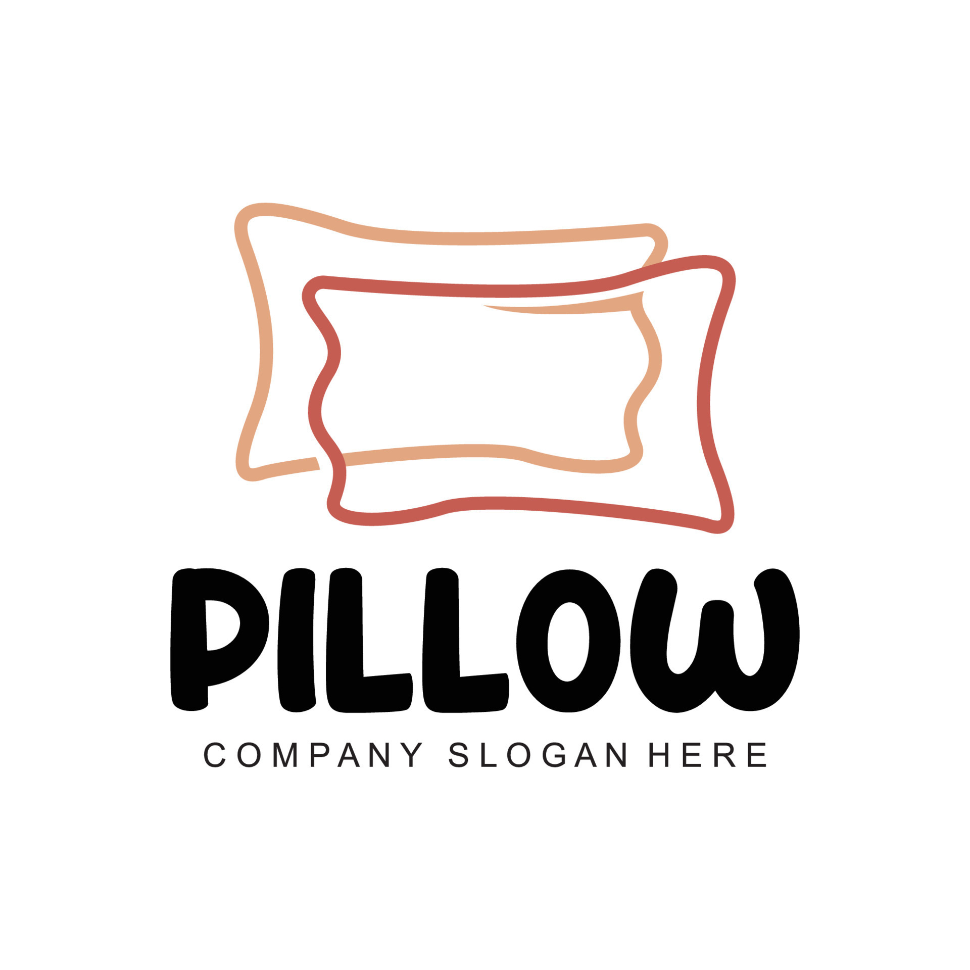 Pillow Logo, Bed Design, Dream And Sleeping Template Icon Vector