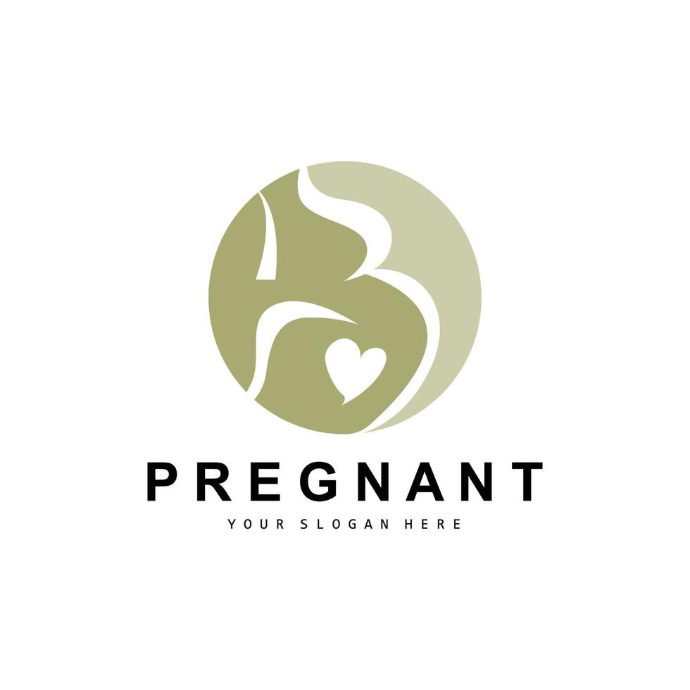 embarazada logo, embarazada madre cuidado diseño, vector belleza embarazada mamá y bebé, icono modelo ilustración