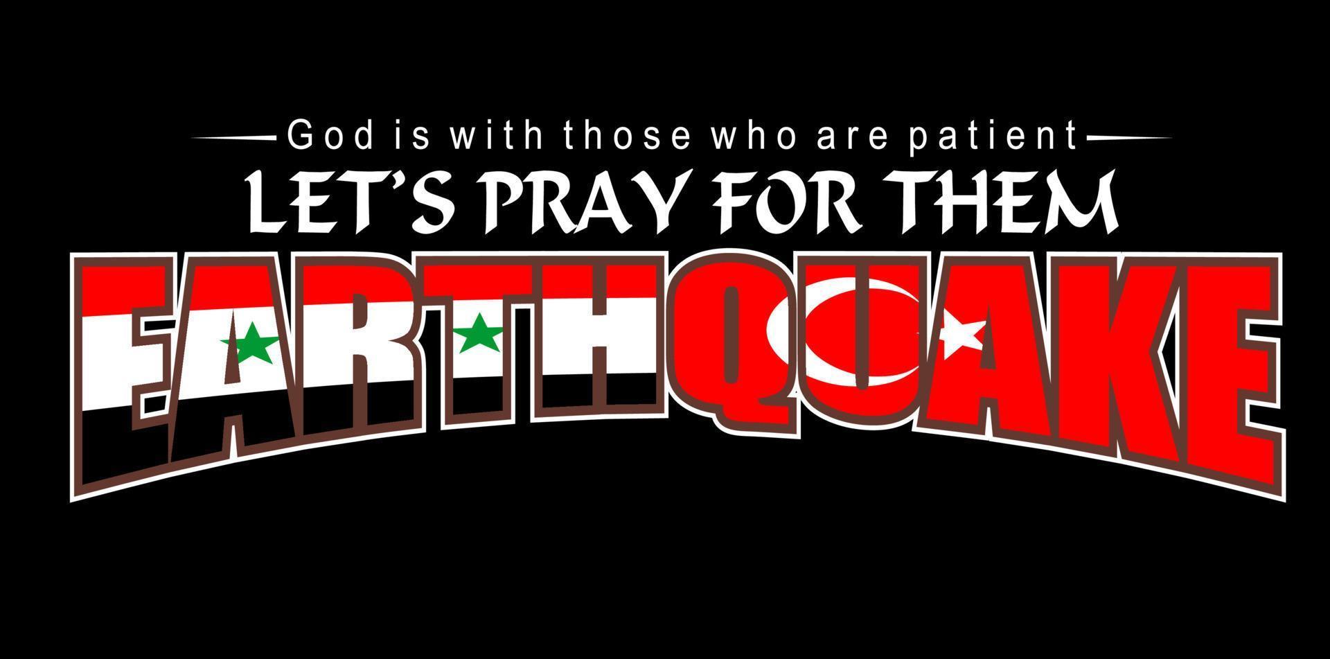 Illustration vector of pray for syria and turkey