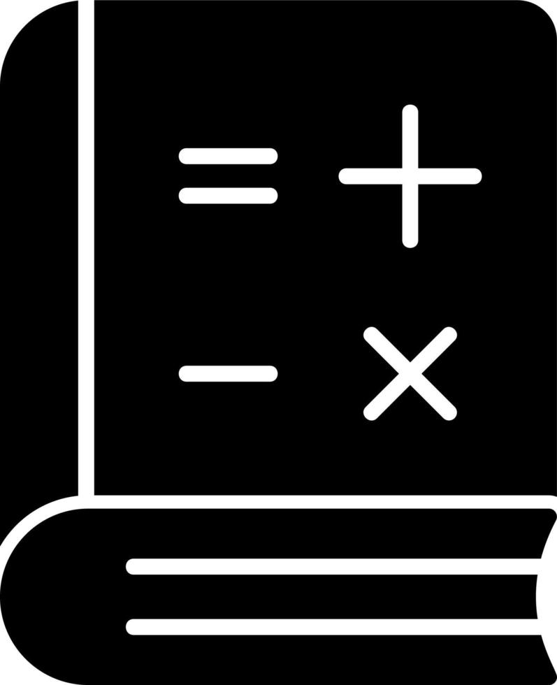 icono de vector de libro de matemáticas