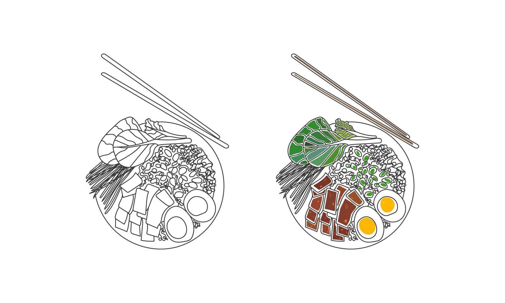Food line art design vector illustration.