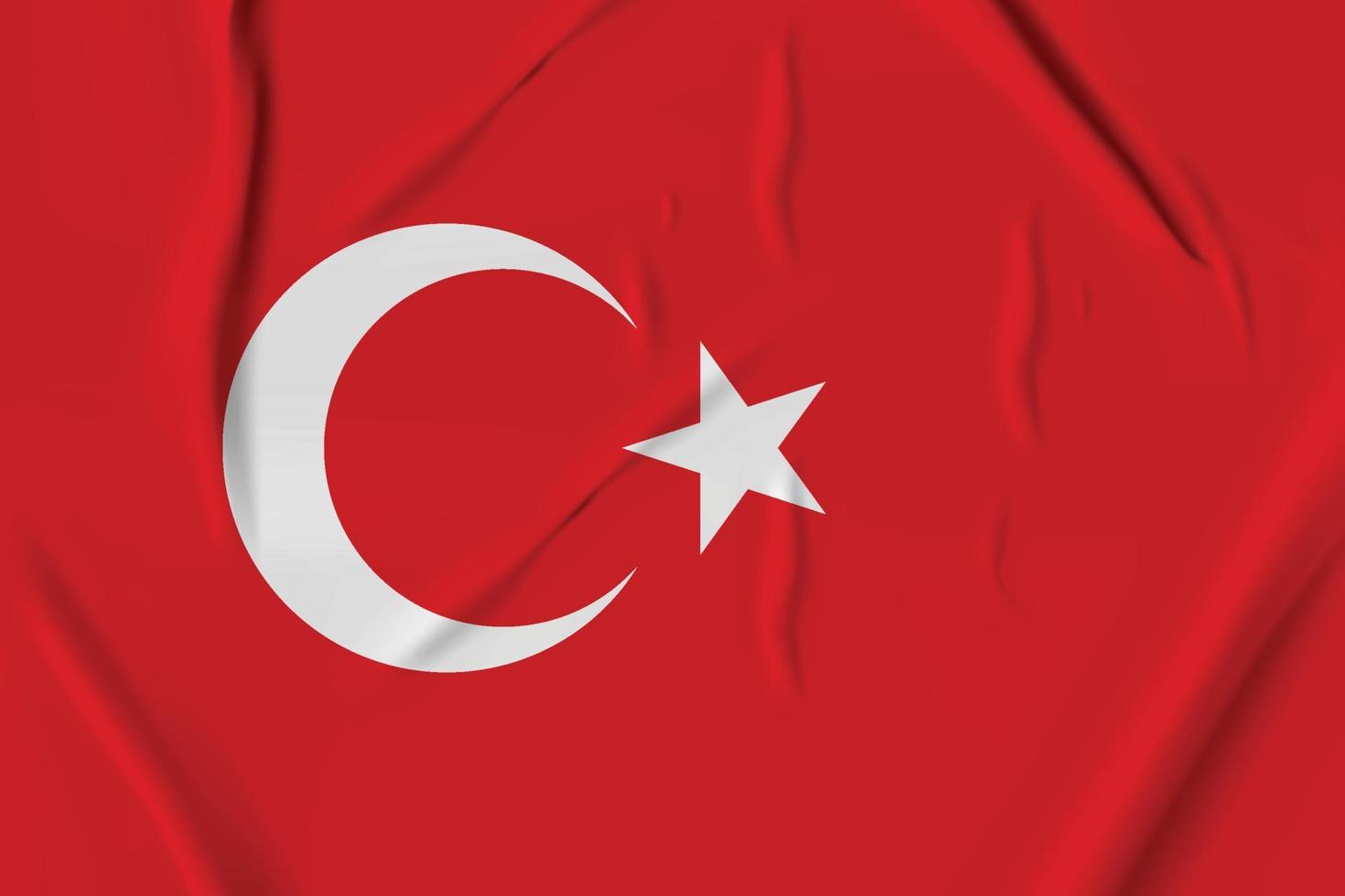 Turkey flag illustration with official proportion, vector background of turkey flag