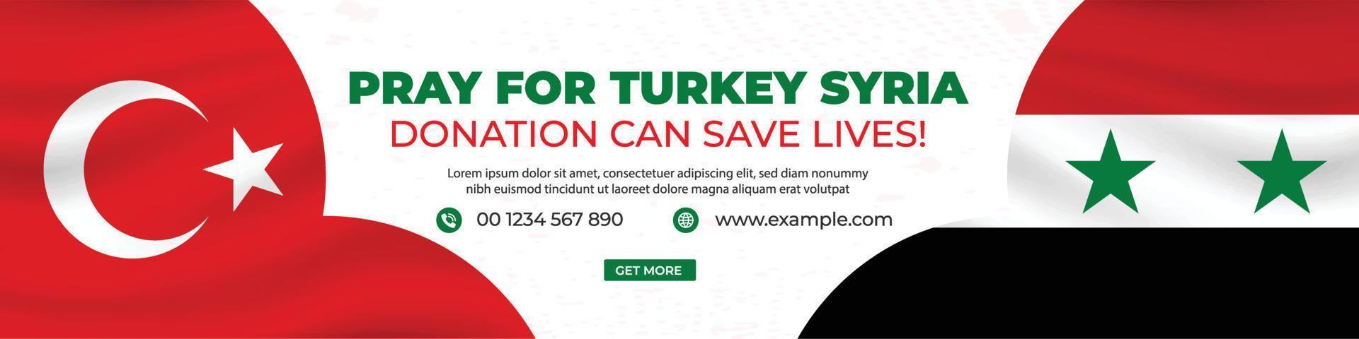 Pray for Turkey, Pray for syria, donation for turkey, donation for syria, donation web banner, Turkey waving silk Flag, Syria waving silk flag vector