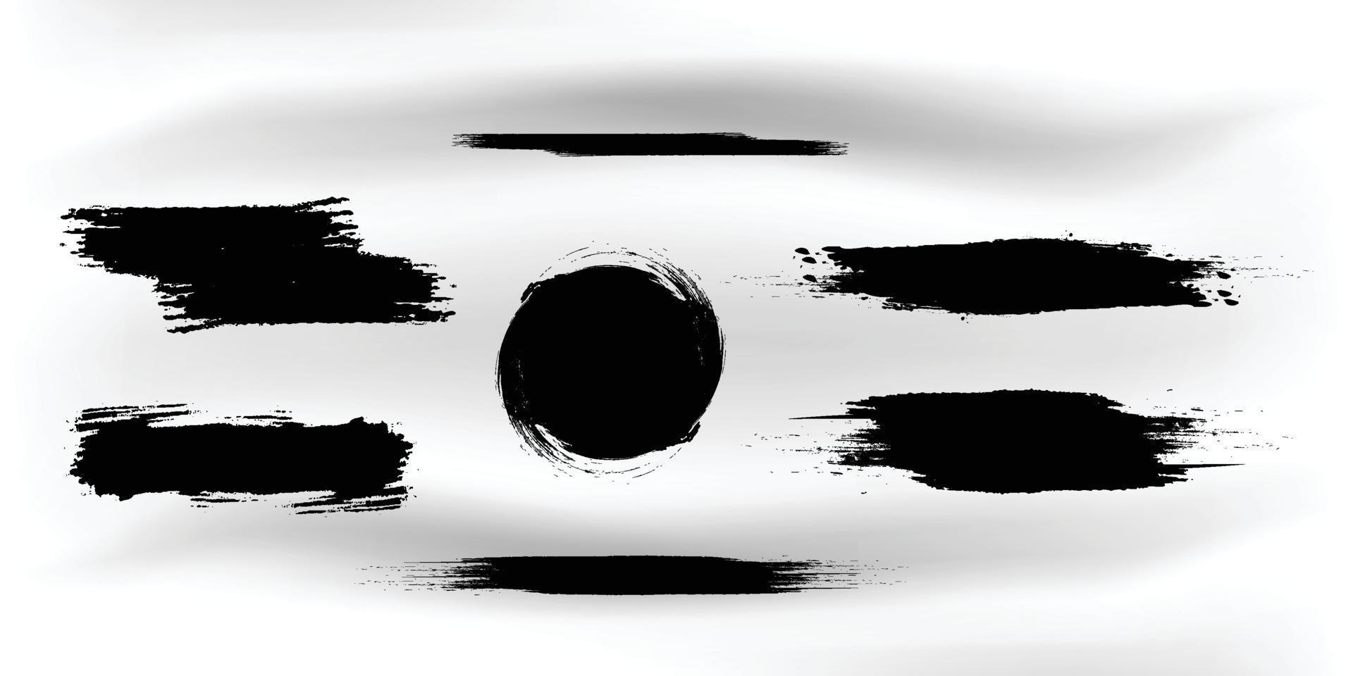 Set of vector brush strokes, Brush strokes. Vector paintbrush set, brush strokes templates. Grunge design elements.