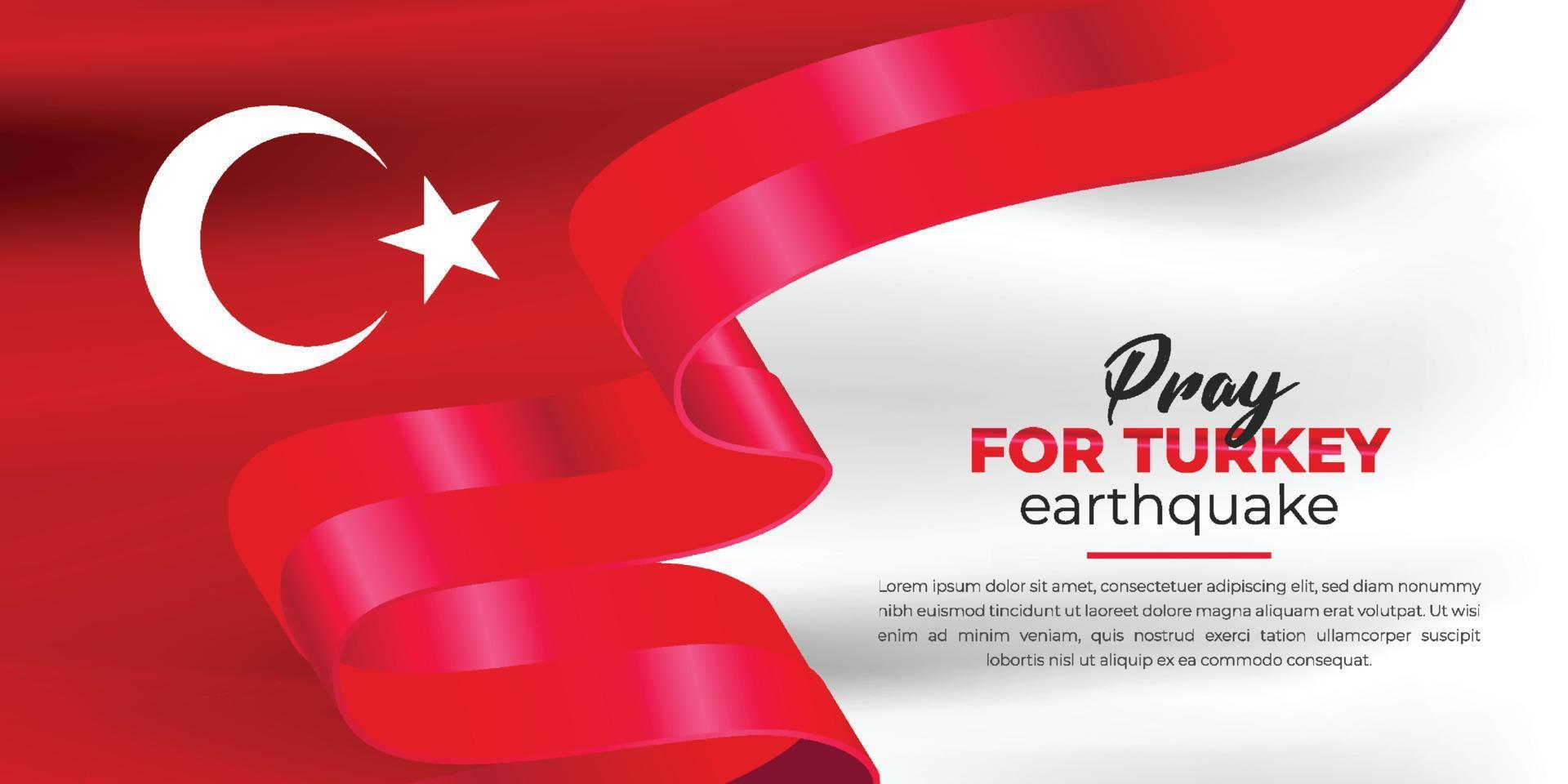 orar para Turquía web bandera diseño, orar para Turquía social medios de comunicación correo, Turquía terremoto bandera diseño vector