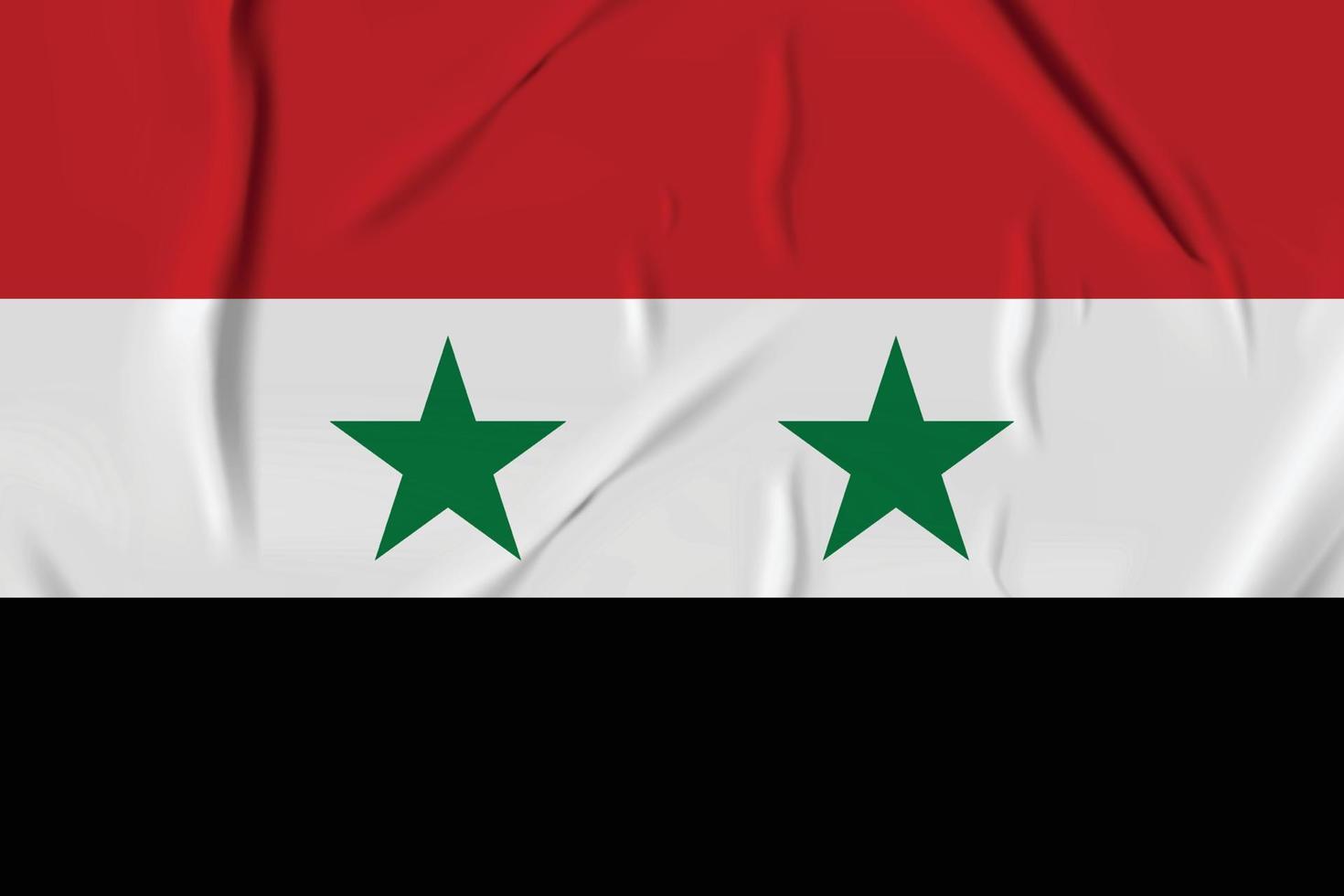 Syria Flag, Syrian Arab Republic flag blowing in the wind. vector