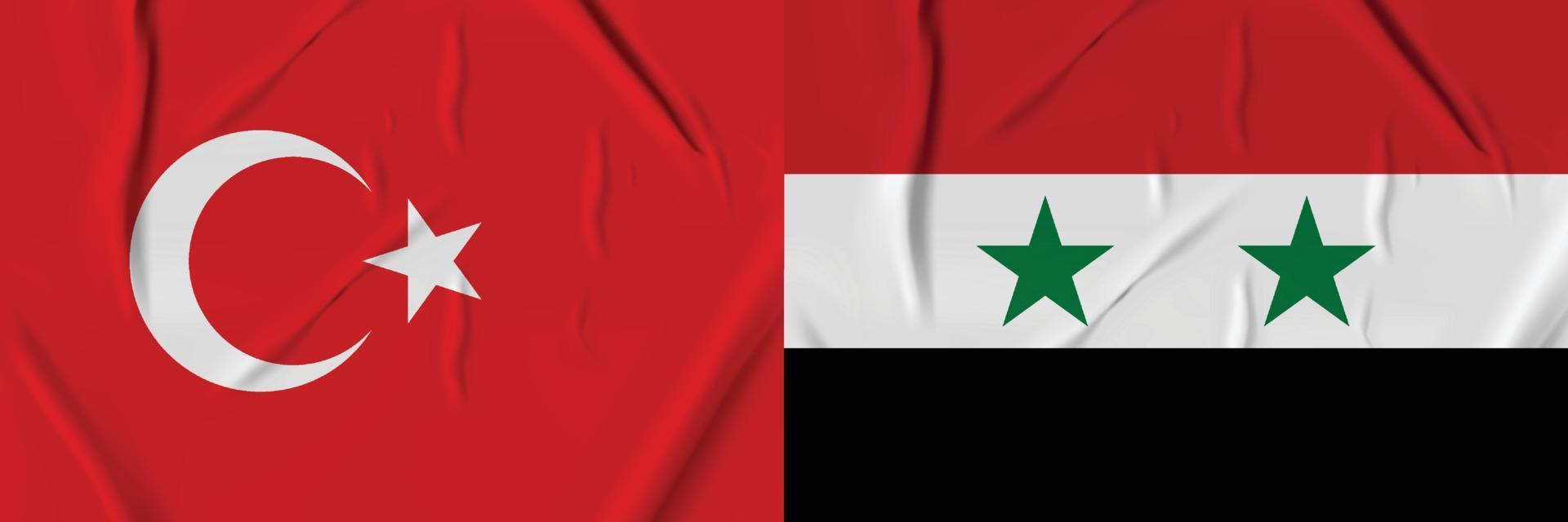 vector antecedentes de Turquía bandera, Siria nacional bandera, vector bandera de Siria