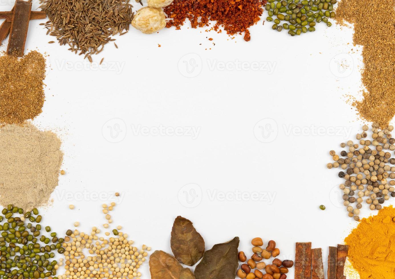 Abstract herb and spices edge for frame photo