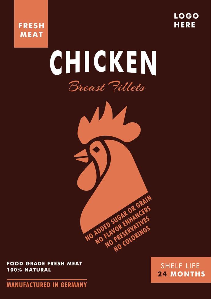 Chicken Breast Fillets Label vector