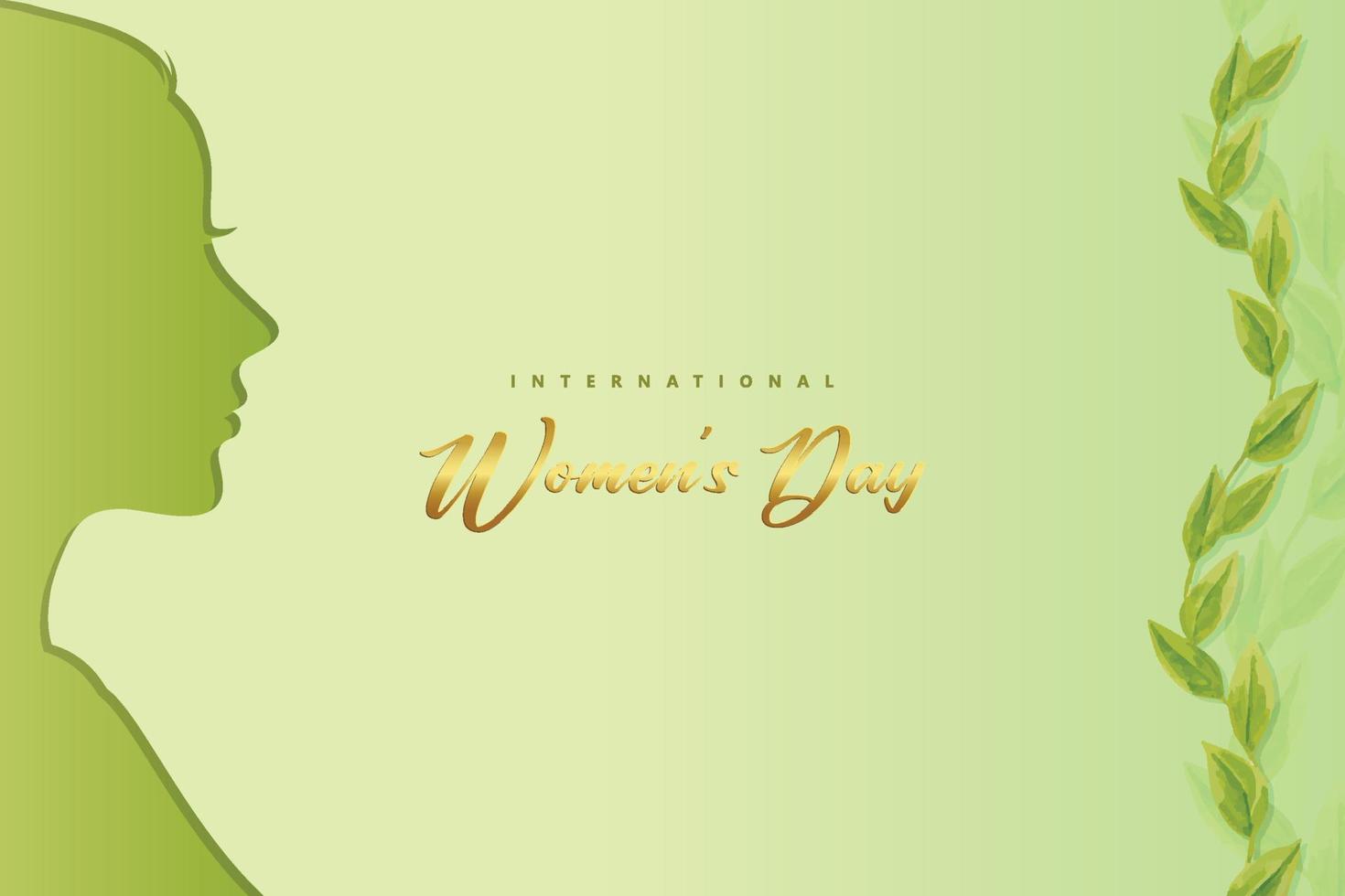 8 march international women's day vector illustration concept, woman head illustration from side view happy women's day, watercolor vector illustration