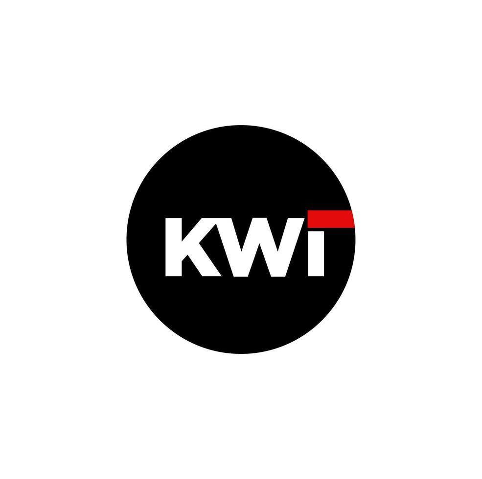 KWI company name initial letters monogram. KWI icon. vector