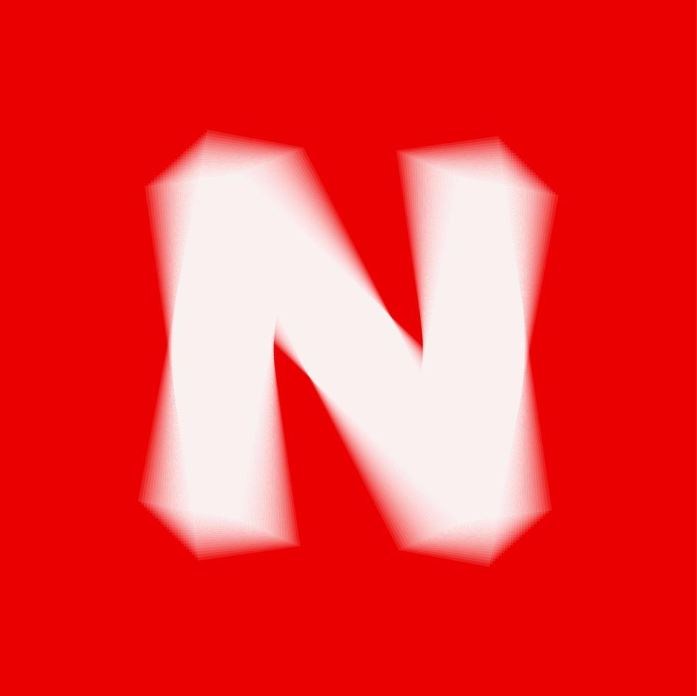 N company name initial letters monogram. blur N icon. vector