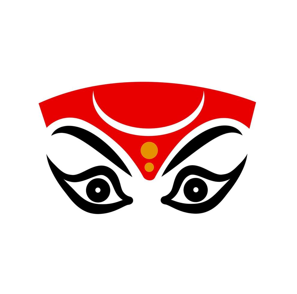 Lord durga face icon. Shakti eyes symbol. 20291108 Vector Art at ...