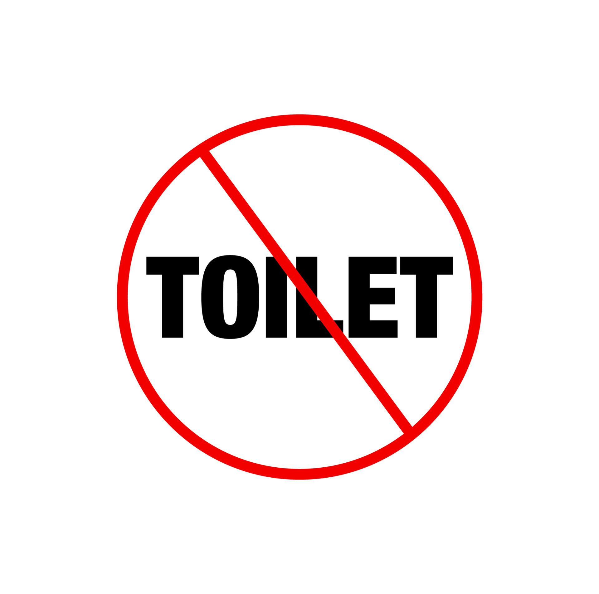 can not go for toilet icon. Typography no toilet icon. 20291175 Vector