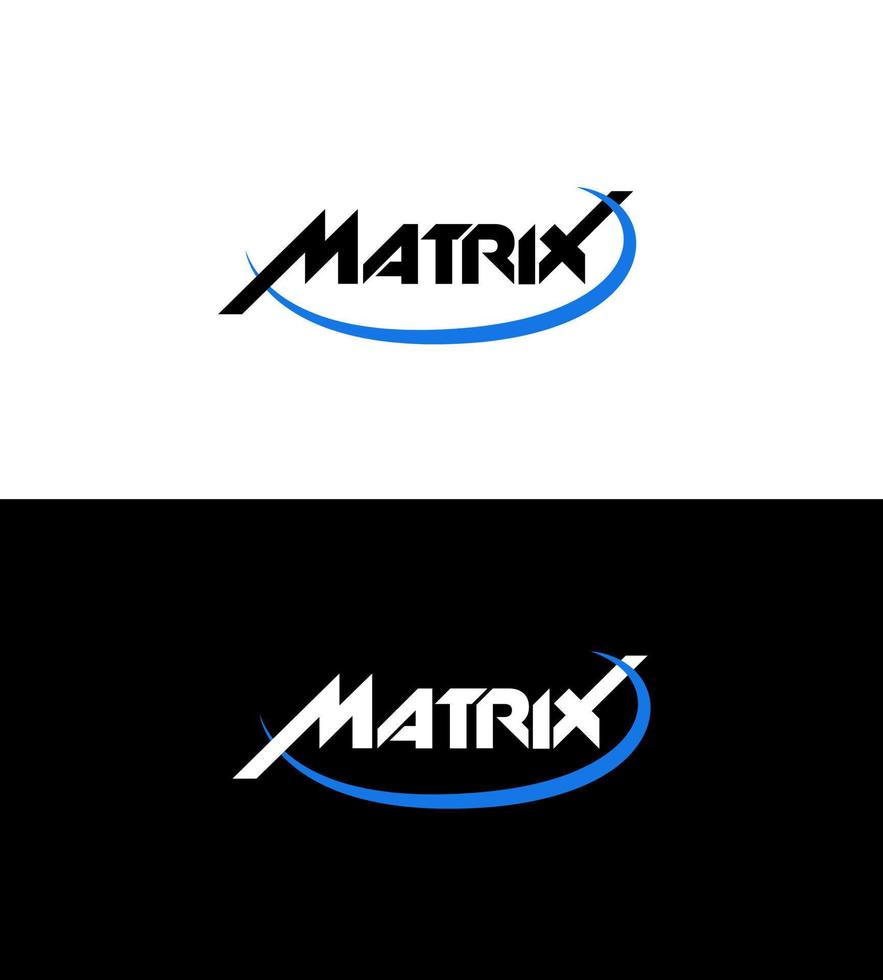 Matrix brand logo. matrix typography vector logo.
