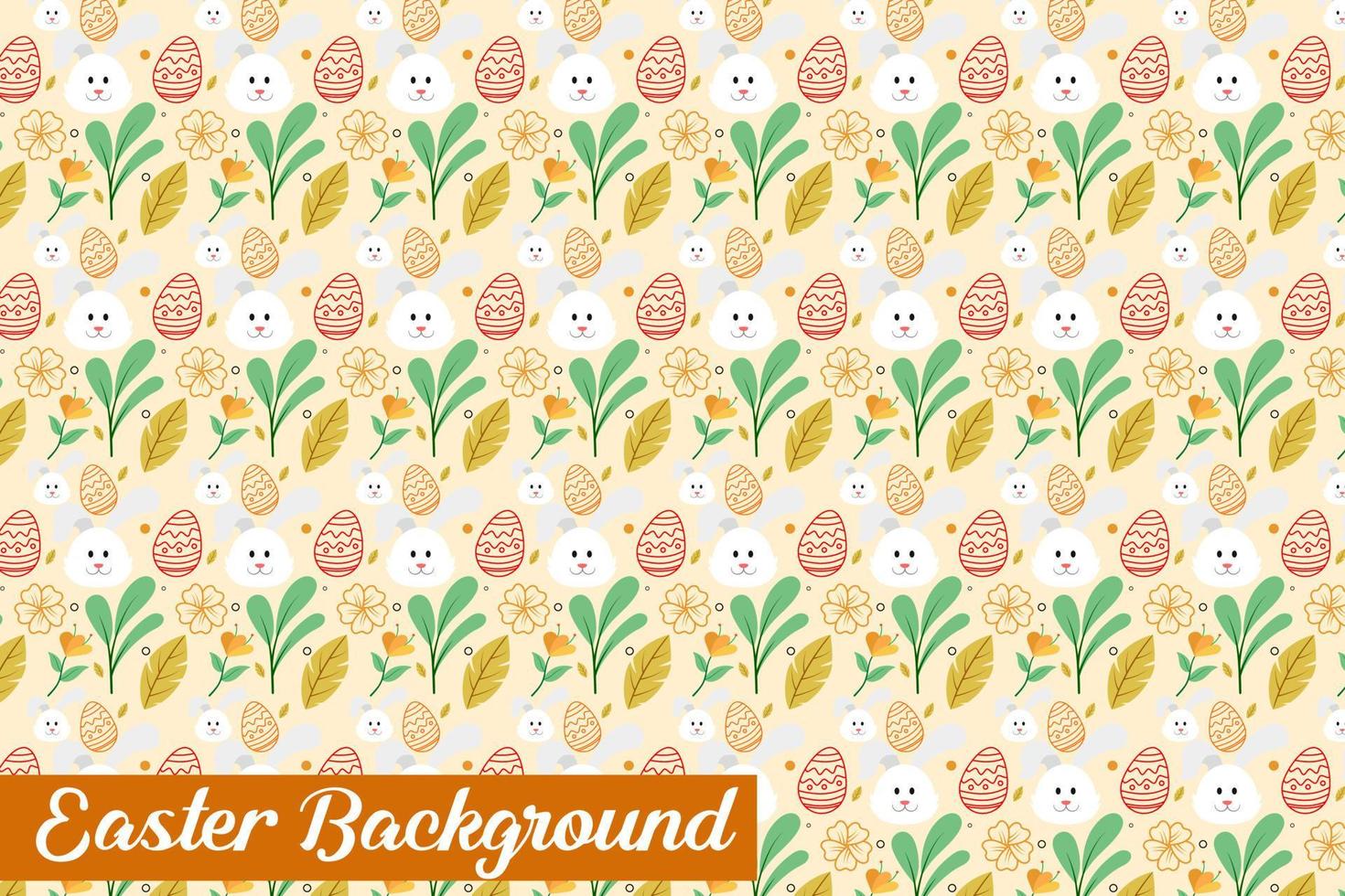 seamless pattern for easter on a white background. Easter eggs, branches, flowers in Spring holiday background for printing on fabric, paper for scrapbooking, gift wrap and wallpapers. vector