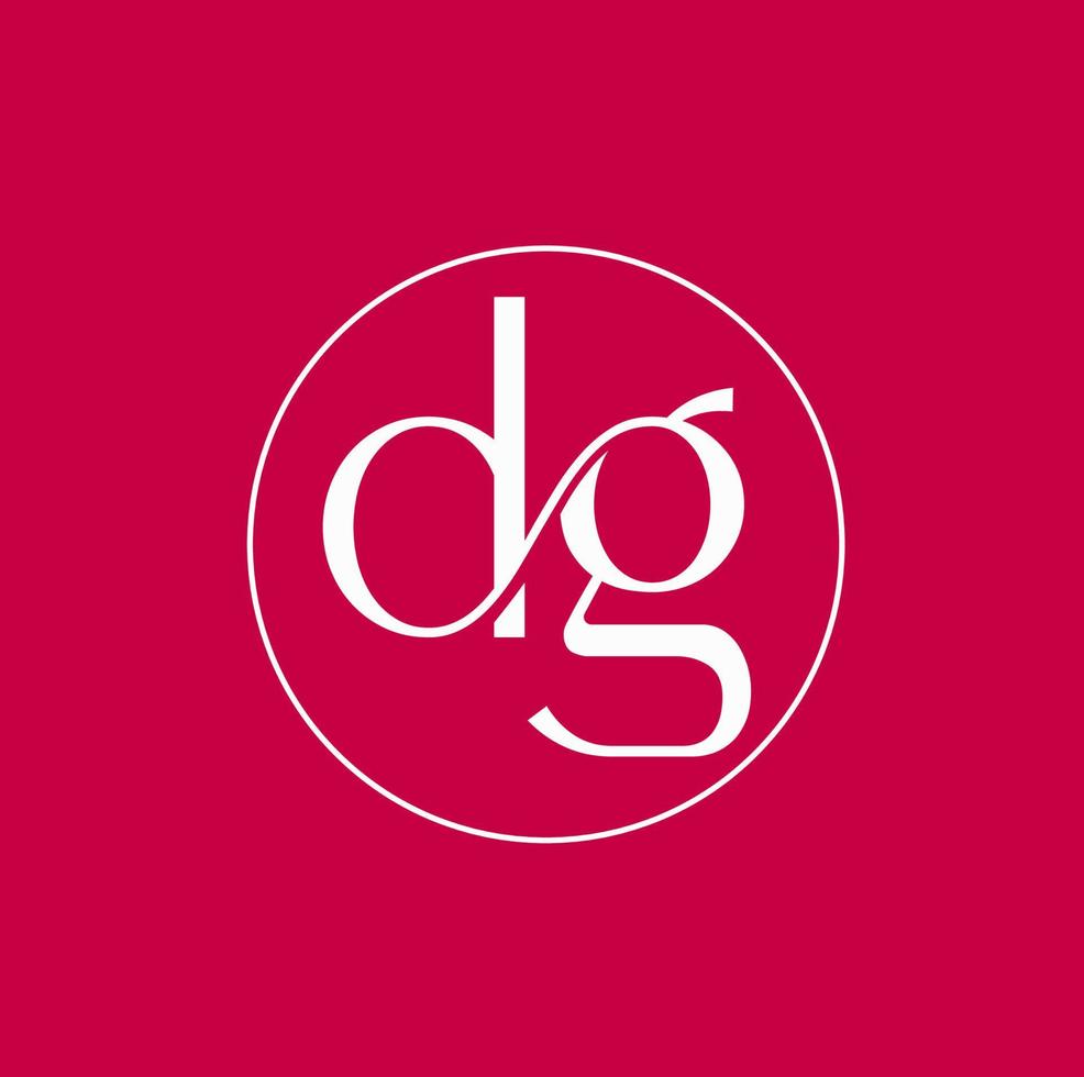 DG brand name initial letters icon. DG In initial letters monogram. vector