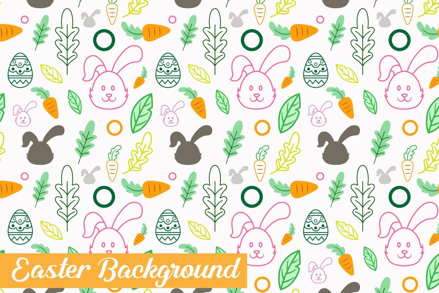 seamless pattern for easter on a white background. Easter eggs, branches, flowers in Spring holiday background for printing on fabric, paper for scrapbooking, gift wrap and wallpapers. vector